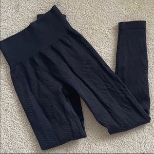Aerie black ribbed seamless legging